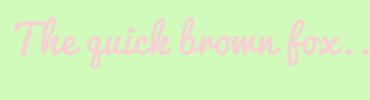 Image with Font Color F6D2D2 and Background Color D0FBBB